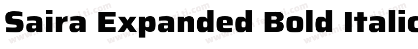 Saira Expanded Bold Italic字体转换